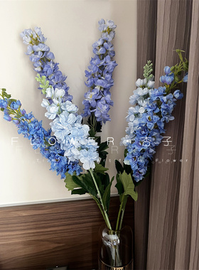 紫蓝色飞燕仿真花蓝色格调假花风信子餐桌台面摆件摄影手捧道具花