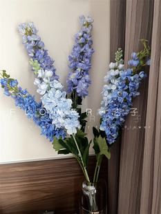 紫蓝色飞燕仿真花蓝色格调假花风信子餐桌台面摆件摄影手捧道具花