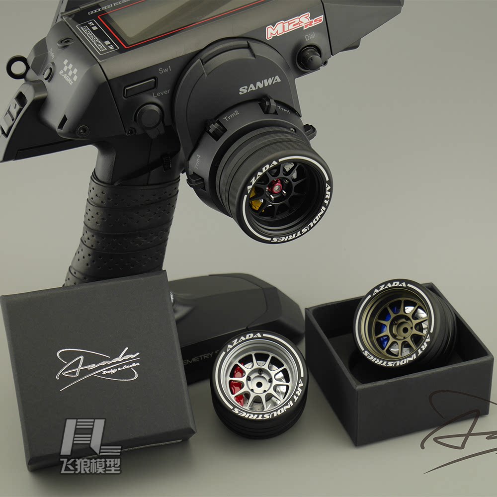 新品Azada豆腐 遥控器10辐金属手轮Sanwa/Futaba M17/MT44/7/10PX