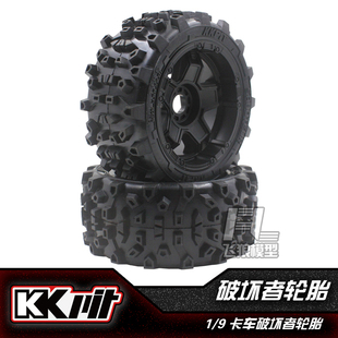 遥控模型车 1:10 大脚轮胎 K1-TTE K2卡车破坏者轮胎(4个装) 17MM