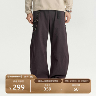 瞬时山野Monterest马年限定户外防泼水基础宽松弯刀软壳裤休闲裤