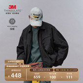 瞬时山野Monterest户外3M新雪丽皮翻领复古洗水做旧工装 棉服外套