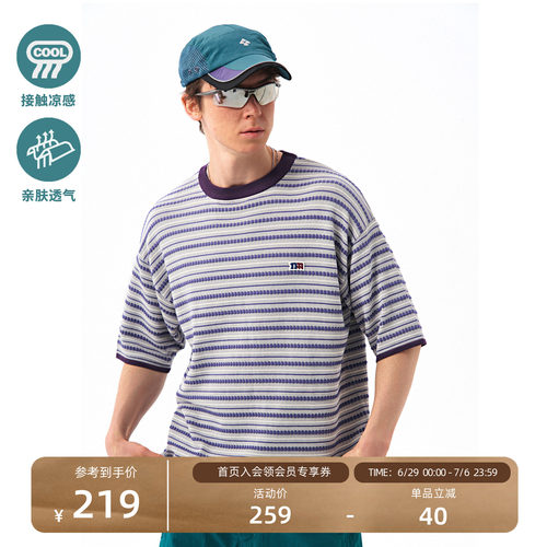 NOTHOMME复古撞色条纹针织短袖男