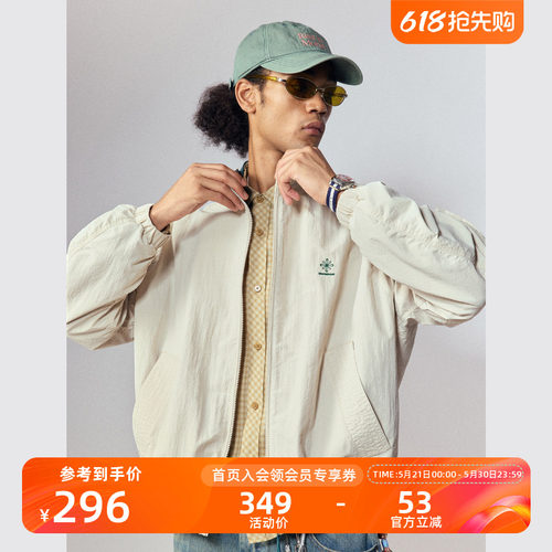 Monterest复古撞色立领夹克外套