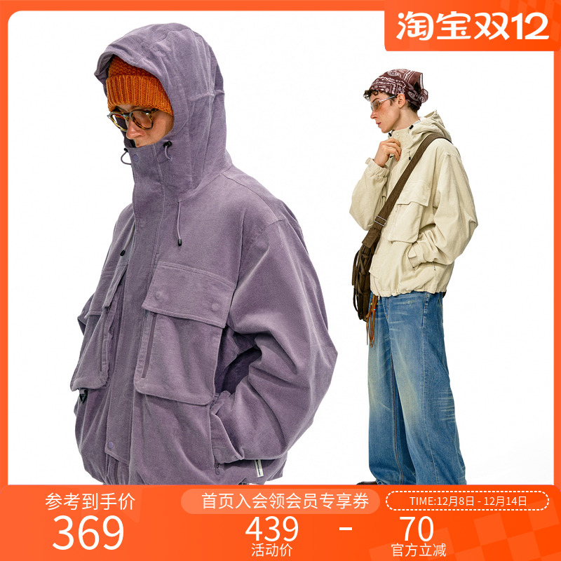 NOTHOMME复古灯芯绒钓鱼夹克外套