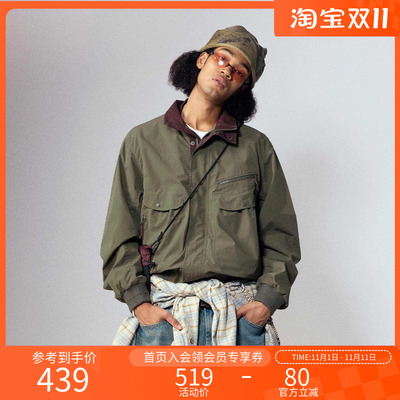 Monterest复古撞色工装夹克外套