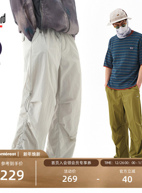 NOTHOMME户外登山徒步吸湿速干可调节休闲长裤宽松纯色伞兵裤