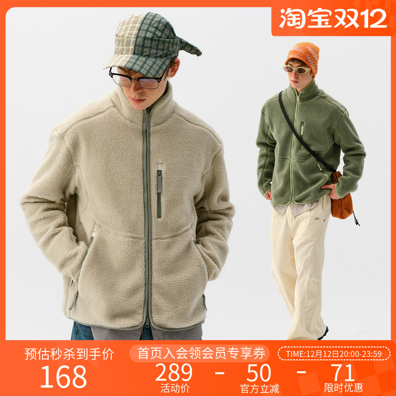 NOTHOMME户外宽松立领羊羔绒外套