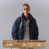 瞬时山野Monterest户外复古立领洗水宽松廓形工装 黑标P棉棉服外套