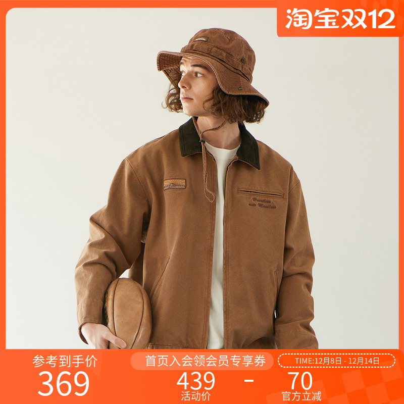 NOTHOMME复古帆布刺绣底特律夹克