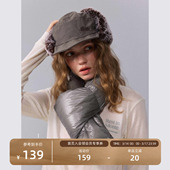 瞬时山野Monterest不规则分割绗缝可收纳90白鸭绒羽绒围巾围脖