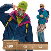 NOTHOMME户外三防露营徒步复古运动撞色宽松藏帽夹克外套男士