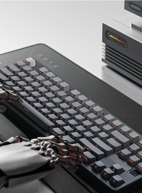 KCPMASTER原创色-微尘PBT侧刻键帽OEM字透简约渐变64机械蓝牙键盘