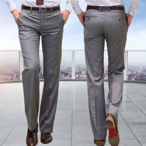 TEEMZI商务休闲韩版直筒长裤