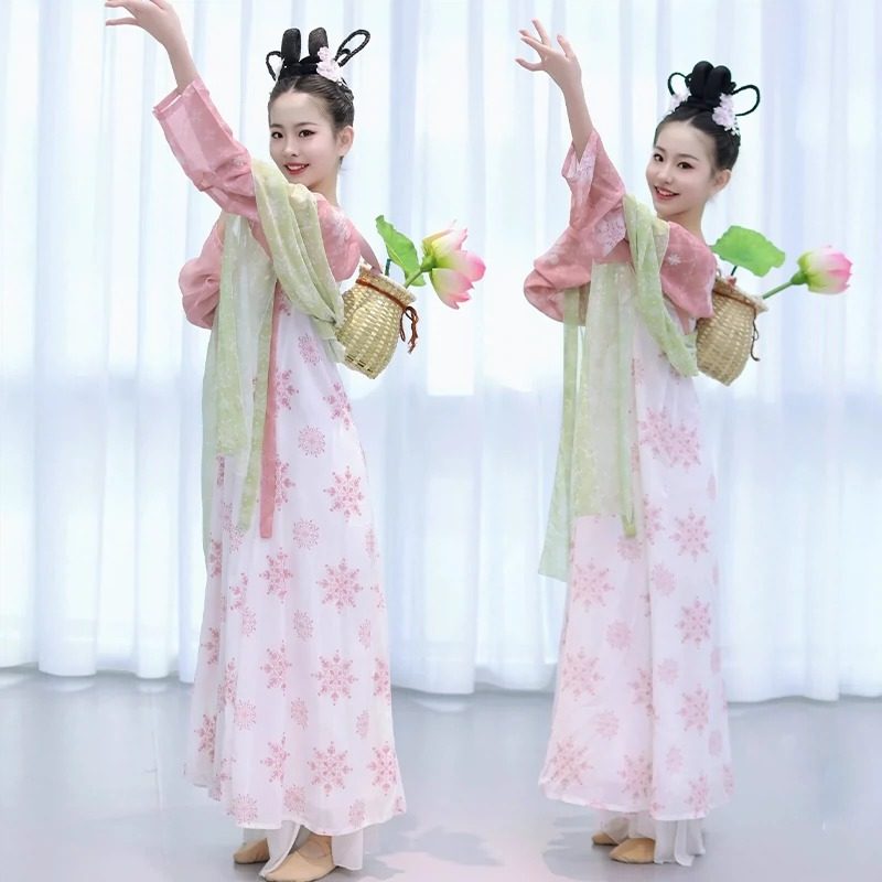 女童汉服池上同款古典舞
