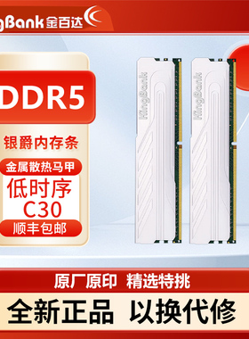 金百达DDR5银爵16Gx2星刃6000单条6400白刃6800内存条32G台式