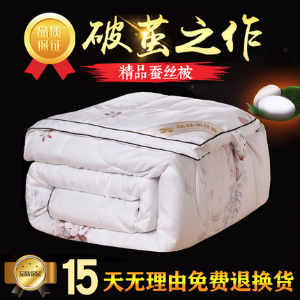 正品蚕丝被桑蚕丝全棉加厚保暖冬被立体被子宿舍单人春秋被芯优惠券