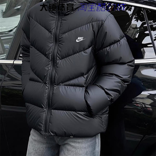 NIKE/耐克男款黑色时尚百搭休闲防风保暖连帽羽绒服HQ7791-011