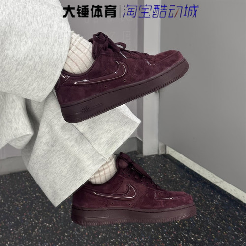 Nike/耐克Air Force 1 AF1女鞋红色时尚复古低帮板鞋HV4406-600