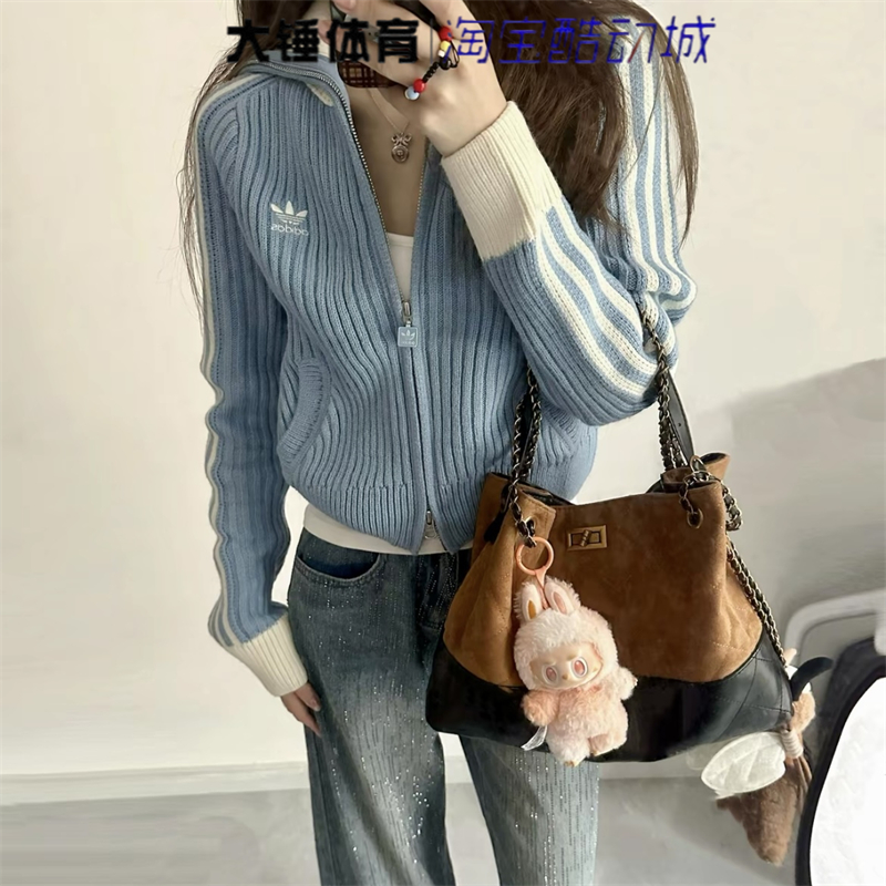 Adidas/阿迪达斯originals FW25运动修身休闲针织衫女款KF0719