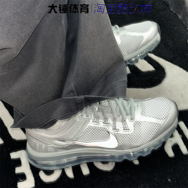 Nike/耐克Air Max 2013男款银色舒适百搭运动跑步鞋HQ3025-001