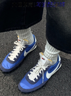 Nike/耐克Waffle Racer蓝白舒适贴合低帮舒适休闲鞋IM8658-401