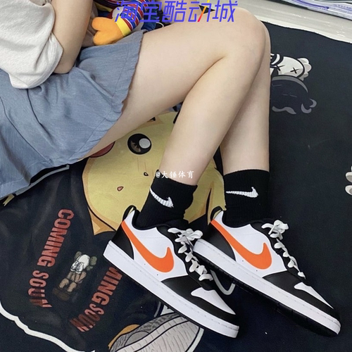 耐克板鞋休闲系带女子板鞋低帮蓝