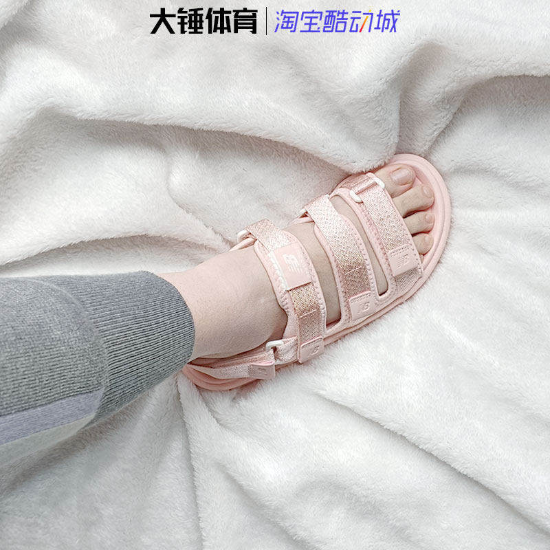 NEW BALANCE/NB 魔术贴樱花粉黑沙滩情侣凉鞋拖鞋 SD3205PPC/BBW