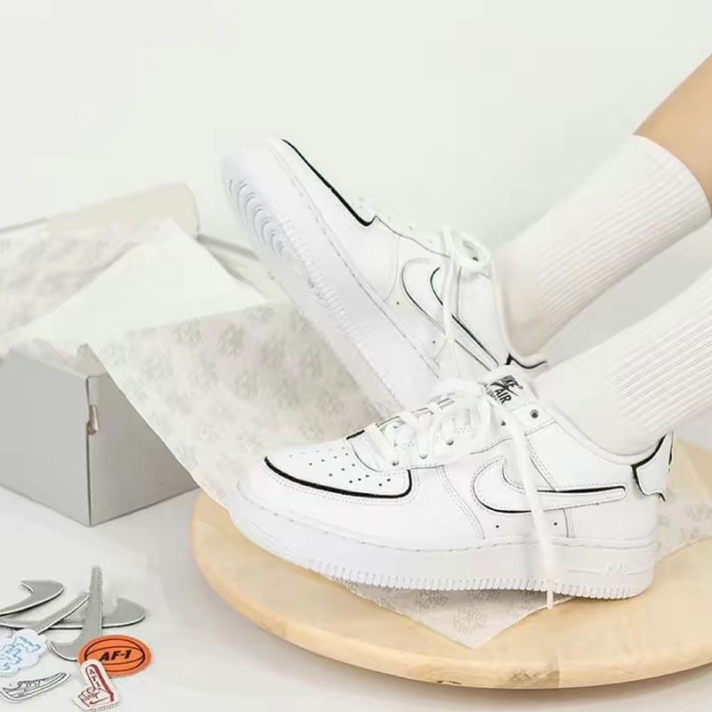 nike/耐克 air force 1/1 男女白橙拆卸魔术贴换钩空军一号cz5093