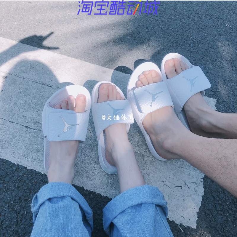 Air Jordan Hydro 6 AJ6乔丹夏季黑白男女运动休闲拖鞋881474-100