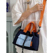 夏季 尼龙布手提包包女休闲轻便女士外出旅游小包包百搭单肩斜挎包