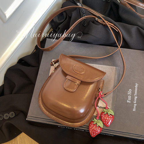 高级感复古爆款ins迷你马鞍包