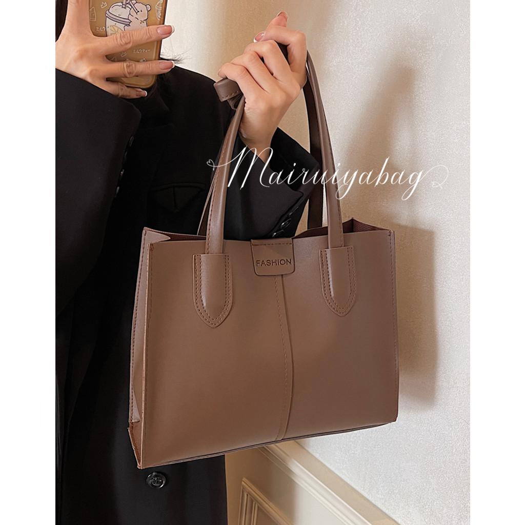 麦瑞雅复古通勤百搭子母托特包