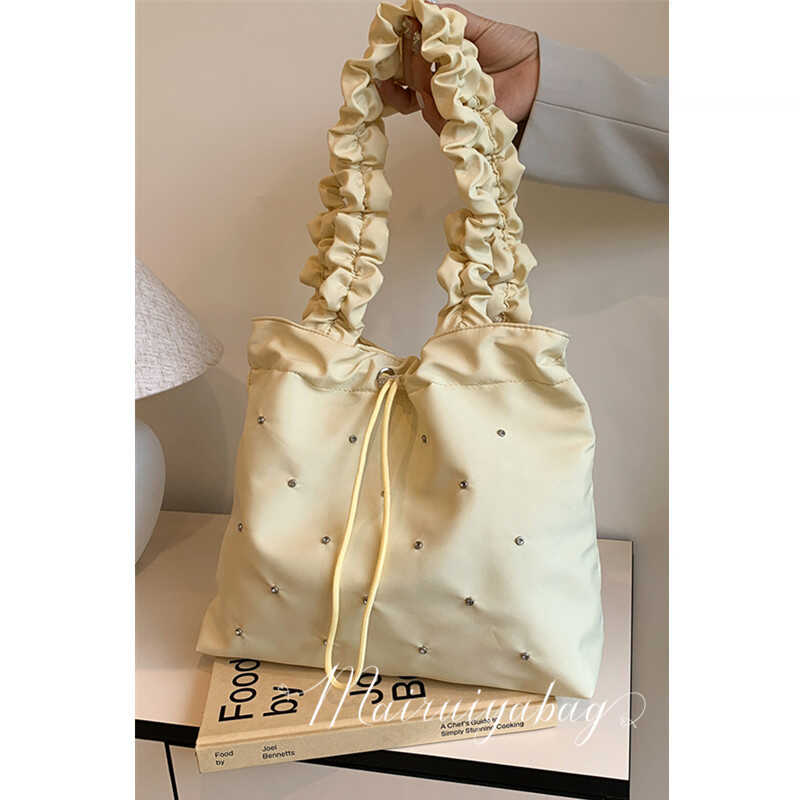 麦瑞雅小清新文艺帆布褶皱托特包