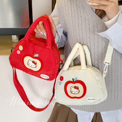 可爱苹果猫咪化妆洗漱收纳零钱包