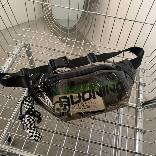 麦瑞雅个性透明潮牌单肩腰包胸包