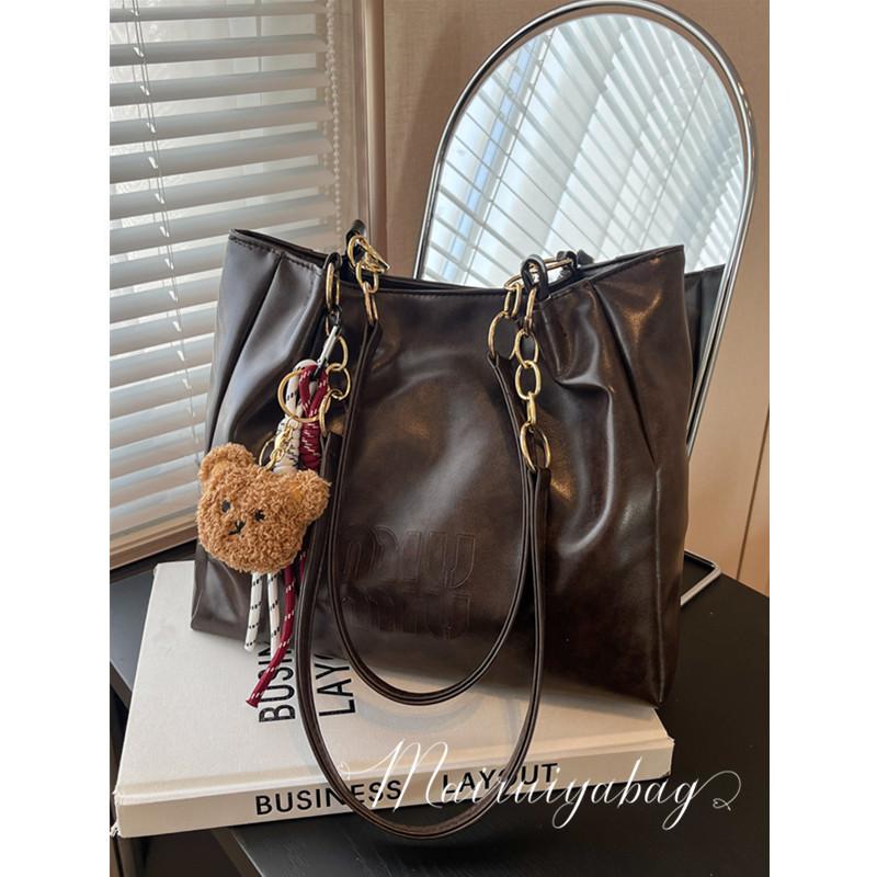 麦瑞雅超复古大容量通勤托特包