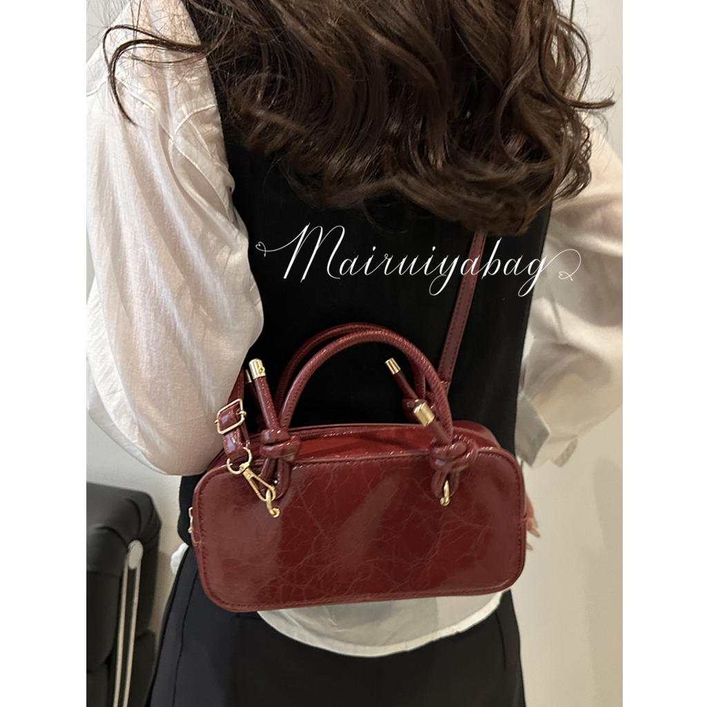 复古高级质感上班通勤手提小方包