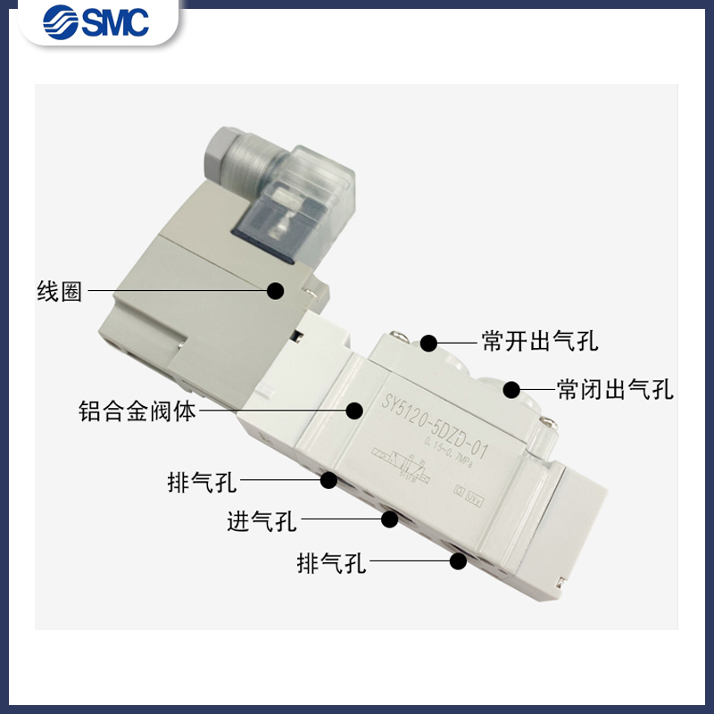 SY5120-5DZD-01 SY5220/5320-4D/5D/6DD/DZE-01-C4C6C8电磁控制阀
