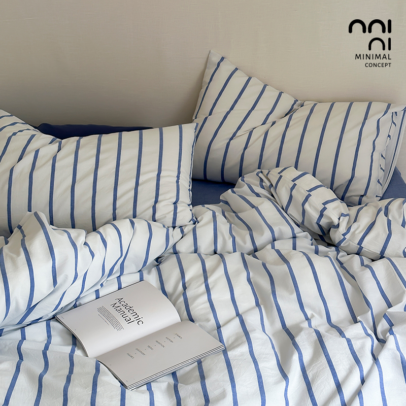 复古风四件套全棉水洗棉简约