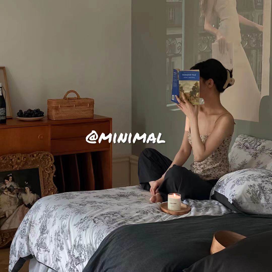 经典重现简约风针织棉四件套