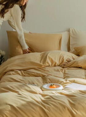 Minimal Concept秋冬高端80支针织棉柔软加厚磨毛单品被套床单