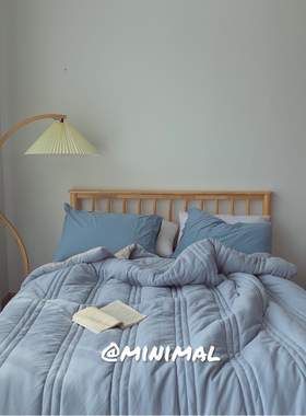 Minimal Concept【莫兰迪蓝灰调】60支双面棉毛新雪绒春秋被冬被