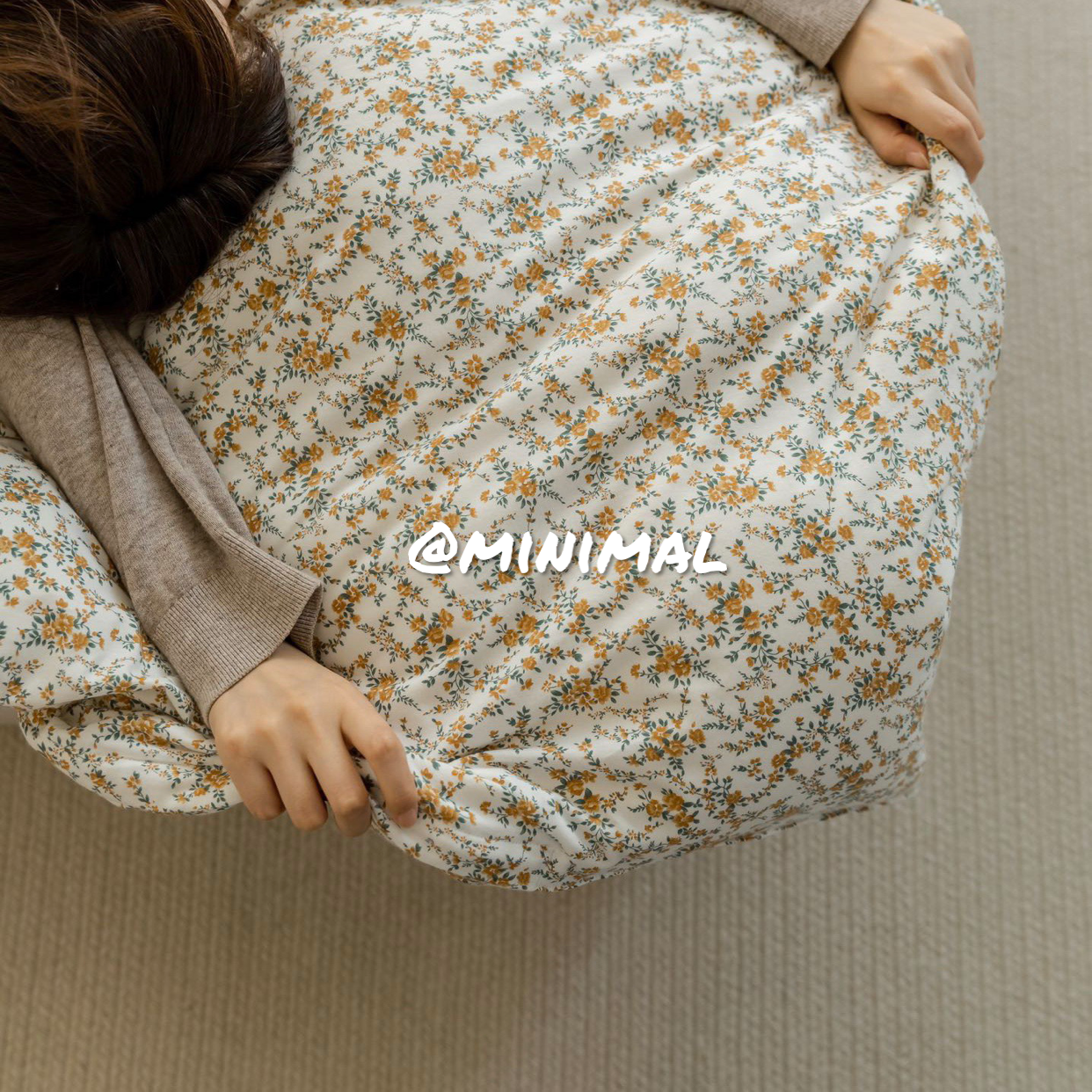 Floral Knitted Cotton Bedding: 100% Cotton Liberty Set - Taobao product photo 3