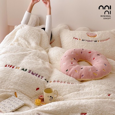 加厚牛奶绒四件套ins风