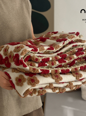 Minimal Concept送你一朵小红花|新年限定复古提花毛呢暖肤毯沙发