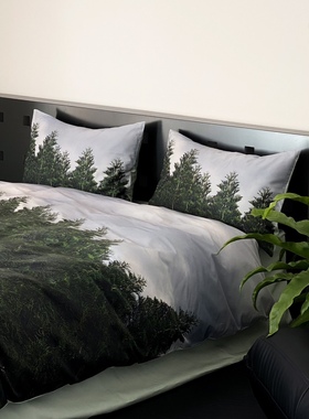 Minimal抹茶山野｜小众原创绿森林自然系60支长绒棉四件套床单被
