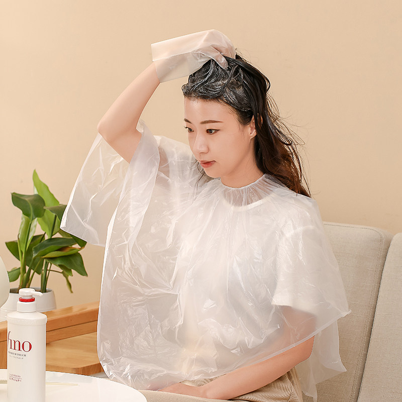 一次性染发披肩理发店专用加厚洗头防水发廊美发家用塑料烫染围布