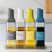 日本油壶厨房家用防漏油罐玻璃油瓶不挂油自动开合酱油醋调味料瓶