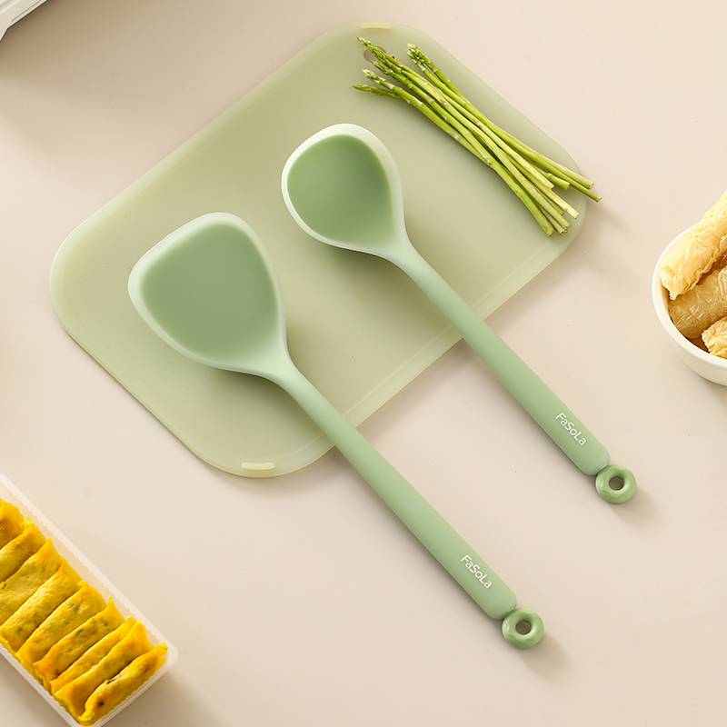 不粘锅专用铲勺加长硅胶勺